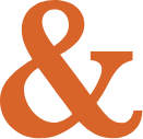 Orange ampersand