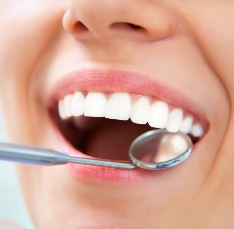 Man receiving metal free dental restoration