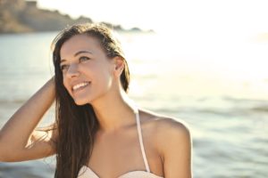 Young woman at the beach