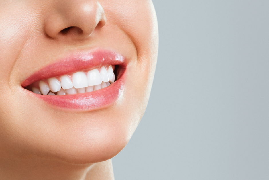 Close up of woman's smile